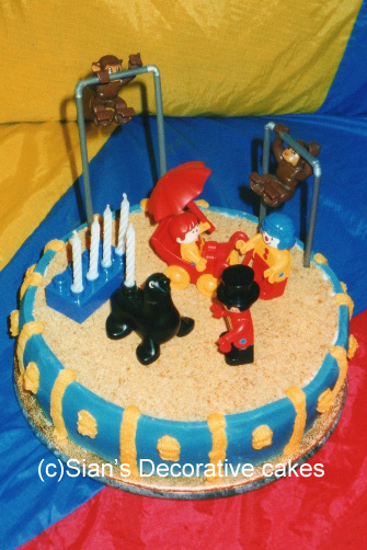 Circus birthday cake