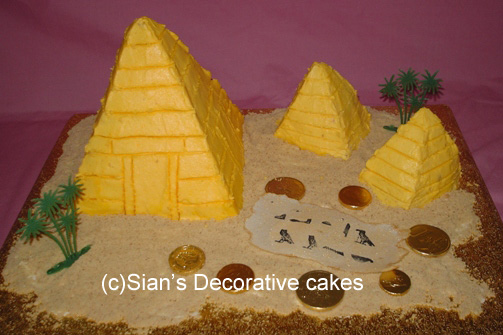 Pyramid birthday cake